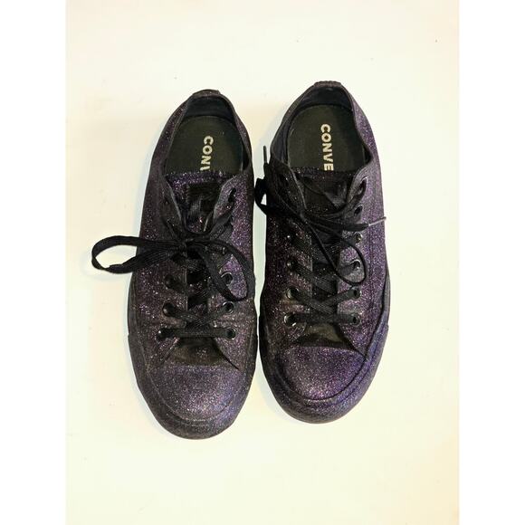 Purple Glitter Chuck Taylor All Stars Women's 10 - Picture 2 of 8